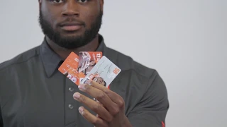 The perfect way to pay in your rivals' turf, CARD.com banking from your smartphone w/ Royce Freeman.