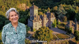 Visite du Château de Pesteils avec sa Propriétaire, Yvonne de Miramon.