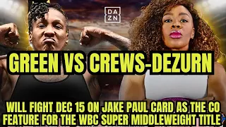 Shadasia Green Vs Franchon Crews-Dezurn Dec. 15th on Jake Paul Card #sports #boxing #news #video