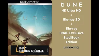 DUNE (2021) 4K Ultra HD + Blu-ray 3D + Blu-ray FNAC Exclusive SteelBook Edition unboxing