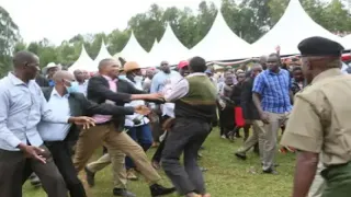 SEE HOW WETANGULA AND NAKHUMICHA WERE CHASED IN TRANS NZOIA AFTER TRIED TO ATTACK GOV NATEMBEA