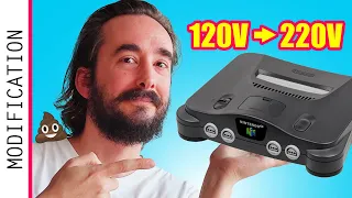 CONVERT a N64 PSU from 120v to 220v [WITH EXPLOSIONS!!!]