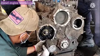 HEAVY TRUCK ENGINE DISAMBLE (Weichai Wd615.46) By Mechanic Ajaz 🔩 🔥 ||