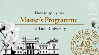 How to apply to a master's programme at Lund University