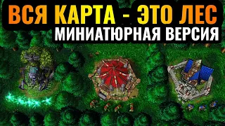 ТОЛЬКО ДЕРЕВЬЯ: ОЧЕНЬ маленькая карта! Вся карта - это ЛЕС, 8 игроков выживают в Warcraft 3 Reforged