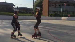 How to slow down and stop on inline skates using consecutive Parallel Turns