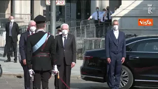 Gli onori militari per Mattarella e Steinmeier in visita a Milano