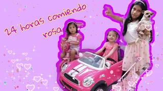 24 HORAS COMIENDO ROSA | RETO SandraCiresArt | All Day Eating Pink Food Challenge /xixicorazoncitos