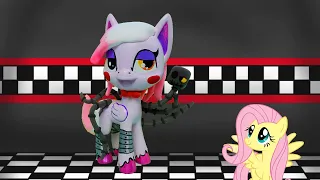 Pony Custom- Mangle Fnaf as MLP- Fluttershy make over