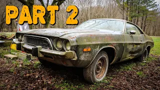 ABANDONED Dodge Challenger Rescued After 35 Years Part 2: Engine Removal