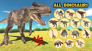 NEW GIGANOTOSAURUS vs All Units Dinosaurs (1 vs 1) with HP Bar