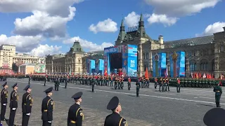 Пешие расчёты на генеральной репетиции Парада Победы в Москве на Красной площади 7 мая 2021 года