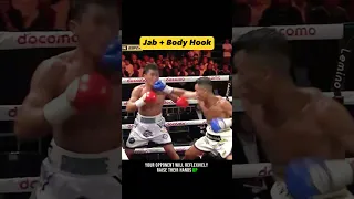 Boxing training. Jab + Body Hook