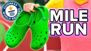 I attempted the Crocs mile world record