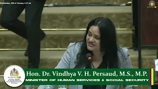 Budget 2023 debate presentation by Minister of Human Services & Social Security, Dr. Vindhya Persaud