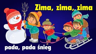 Zima zima... pada, pada śnieg - Lenka Sobczyk - piosenki dla dzieci - Jangok