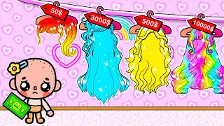 Bald Girl Wish A New Hair 🤕❌👸👗👠👄✅ Sad Stories | Toca Life Story | Toca Life World | Toca Boca