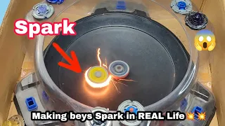 Metal Beyblades..🤩Making Beyblades Spark in REAL Life 💥🧨😱 Twisted Tempo, Pegasus,L Drago!