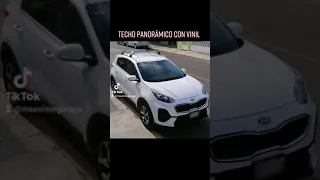 Techo panorámico con vinil negro gloss para una kia sportage