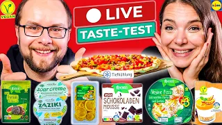 🔴 LIVE TASTING:  Neue vegane Produkte bei LIDL (ESKALATION)