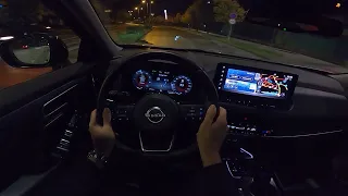 2022 NEW Nissan X-Trail e-4ORCE 4WD [1.5 VC-T, 213 HP] POV Night test (Ambient light view) CARiNIK