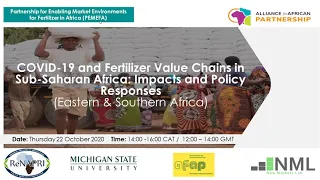 COVID-19 and Fertilizer Value Chains in Sub-Saharan Africa