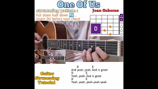 One Of Us - Joan Osborne guitar chords w/ lyrics & strumming tutorial