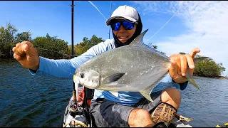 Spring Time Pompano Fishing +Tarpon & Redfish Surprise