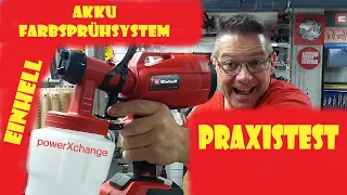 Praxistest Einhell Akku Farbsprühsystem TC-SY 18/60 von powerXchange  #einhellharry #einhell_ag