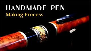 Making ballpoint pen from RARE WOOD [ Amboyna Burl - 암보이나 벌 ]