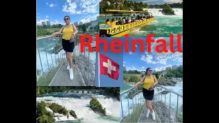 Fantastic Waterfalls Rhinefall in Switzerland 4K || visit the LARGEST waterfall in Europe