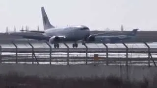 [FULL HD] Very soft landing Aerosvit Boeing 737-500 in Boryspil(UKBB) Аэросвит Посадка в Борисполе