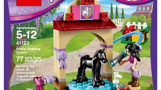 Lego Friends Foal's Washing Station Unboxing, Build, & Review Set 41123