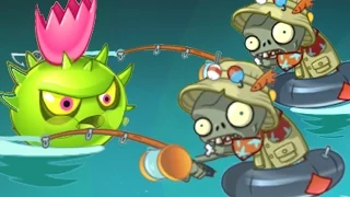 Plants vs. Zombies 2 - Big Wave Beach Part 2, Day 25 (Fisherman Zombie Strikes back)