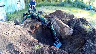 Digging GIANT Hole - Tiny towable backhoe Kellfri