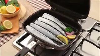 Double sided grill pan