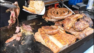 Argentina Street Food. Huge Blocks of Meat, Sausages and Big Sandwiches. London