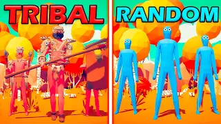 RANDOM UNITS TEAM vs MEGA TRIBAL TEAM - Totally Accurate Battle Simulator | TABS