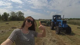 Перша тюковка, зірвав болт на маховику (Трактор Т-40АМ Пресс John Deere 342)