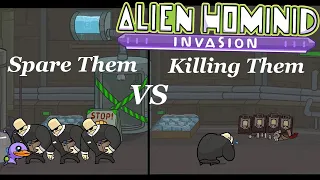 Each HQ Guards Difference (Spare/Kill) | Alien Hominid Invasion