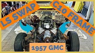 The C10 frame swapped 1957 GMC gets and LS swap / Fitting an LS into 1955-1957 Chevy and GMC trucks