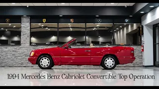 1994 Mercedes Benz E320 Cabriolet Convertible Top Operation