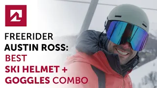 Best ski helmet and goggles combo by freerider Austin Ross