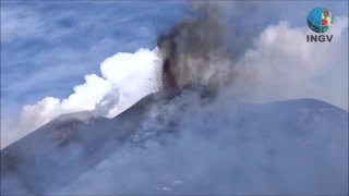 INGV: Etna, riprese video attività eruttiva al Nuovo Cratere di Sud-Est, 15 marzo 2017