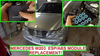 Mercedes W203 ESP ABS Module Replacement.  ABS Light ESP Light on C180 C200 C230 C240 C270 C280