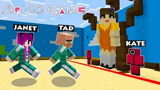 I played Squid Game on Minecraft with Janet and Kate!