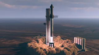 Starship Super Heavy Launch 2023 | Liftoff and Max Q