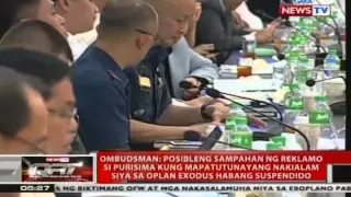 Ombudsman: Purisima, posibleng kasuhan kapag napatunayang nakialam sa Oplan Exodus