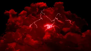 Red Thunderstorm Flashing Lightning 10+ Hours Wallpaper Screensaver Background Video 4K OLED