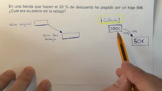 Cálculo del precio original (conocido el precio tras descuento)